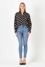 Load image into Gallery viewer, ENGLISH FACTORY-Polka Dot Long Sleeve Blouse-SHIRTS &amp; BLOUSES available at Objectrare
