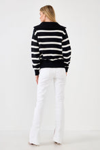 Load image into Gallery viewer, ENGLISH FACTORY-Striped Knit Zip Pullover-SWEATERS &amp; KNITS available at Objectrare
