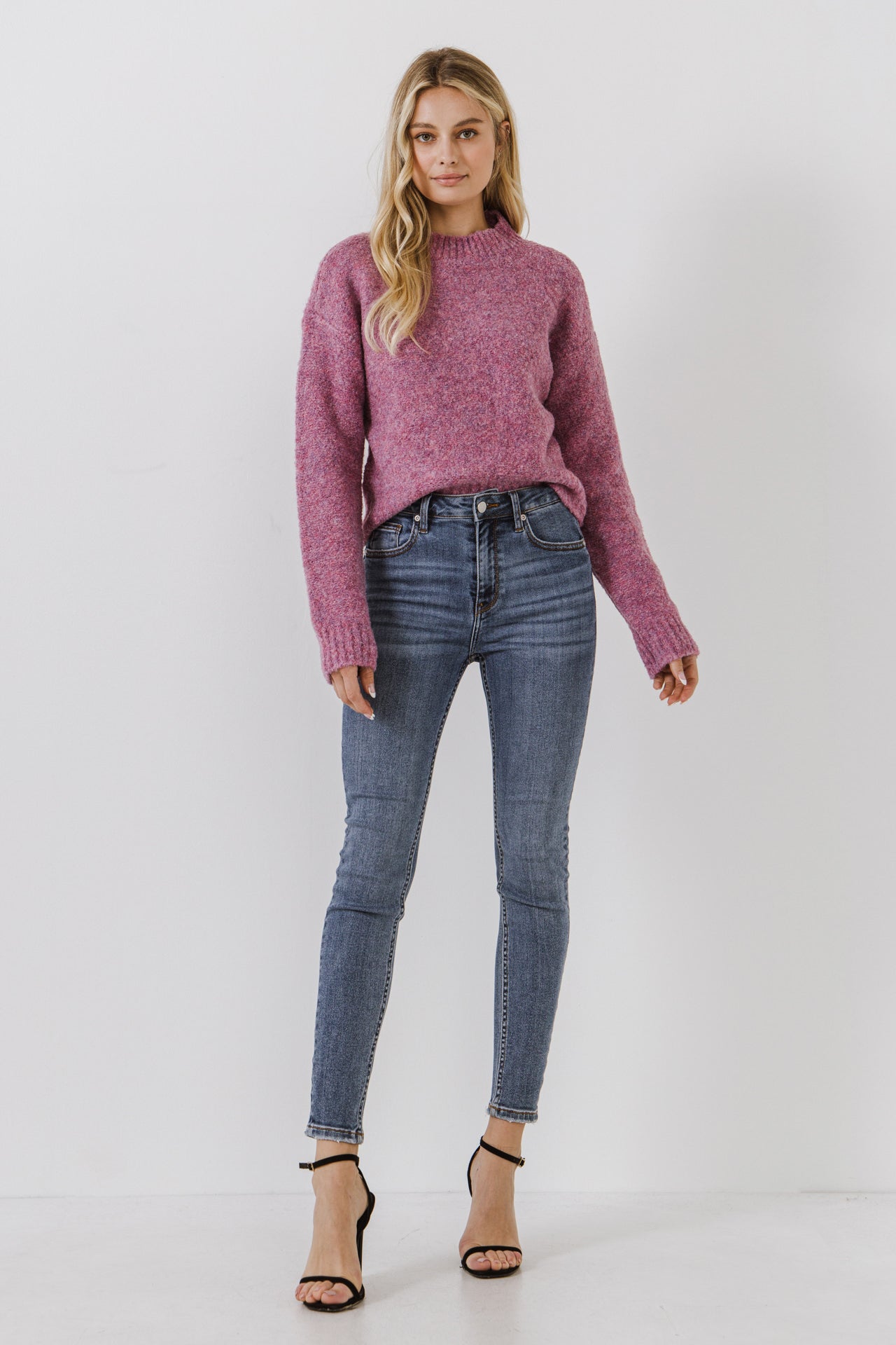 ENGLISH FACTORY-Cozy Roundneck Sweater-TOPS available at Objectrare