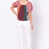 ENGLISH FACTORY - Color Block Top with 3/4 Sleeves - TOPS available at Objectrare