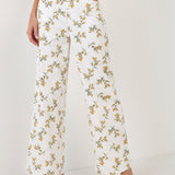ENGLISH FACTORY - Floral Straight Leg Pants - PANTS available at Objectrare