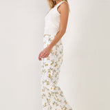 ENGLISH FACTORY - Floral Straight Leg Pants - PANTS available at Objectrare