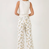ENGLISH FACTORY - Floral Straight Leg Pants - PANTS available at Objectrare