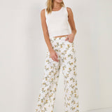 ENGLISH FACTORY - Floral Straight Leg Pants - PANTS available at Objectrare