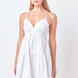 Balloon Dress with Strappy Back Detail