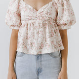 ENGLISH FACTORY - Textured Floral Top - TOPS available at Objectrare