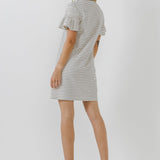 ENGLISH FACTORY-Smocked Striped Mini Dress-DRESSES available at Objectrare