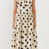 Polka-Dot Midi Dress