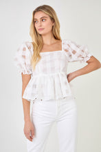Load image into Gallery viewer, Checker Organza Top
