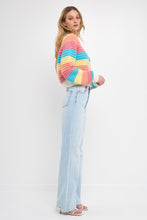 Load image into Gallery viewer, Rainbow Striped Knit Cardigan
