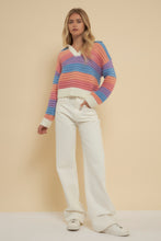 Load image into Gallery viewer, Rainbow Striped Knit Top
