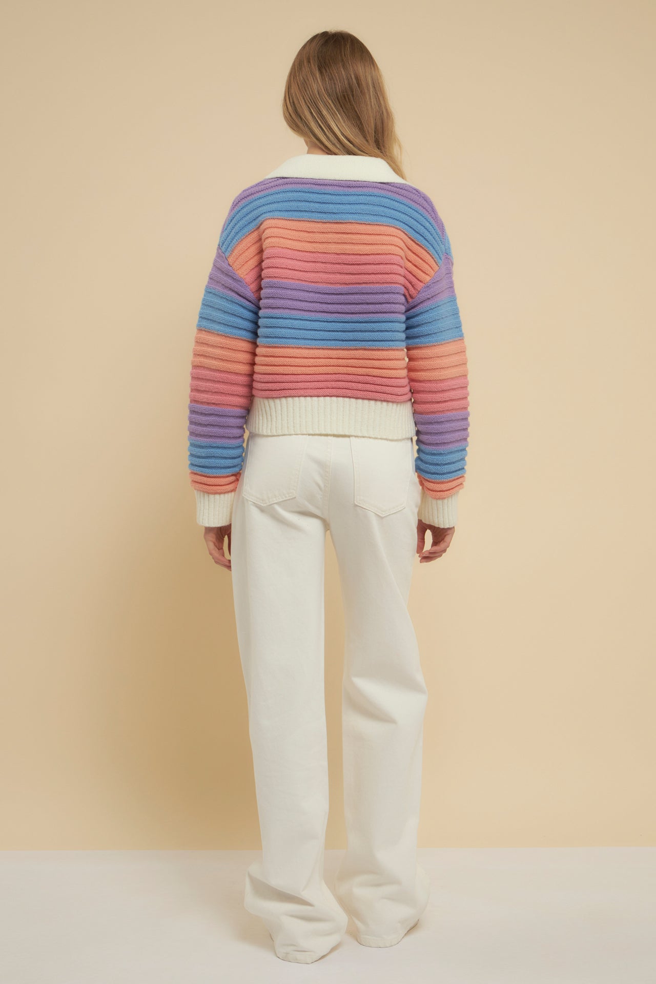 Rainbow Striped Knit Top – English Factory