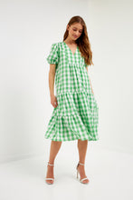 Load image into Gallery viewer, Gingham Midi Dress
