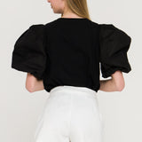 ENGLISH FACTORY - Puff Sleeve T-Shirt - T-SHIRTS available at Objectrare