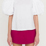ENGLISH FACTORY - Puff Sleeve T-Shirt - T-SHIRTS available at Objectrare